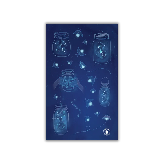 Blue Firefly Jars - Four Bears Sticker Club