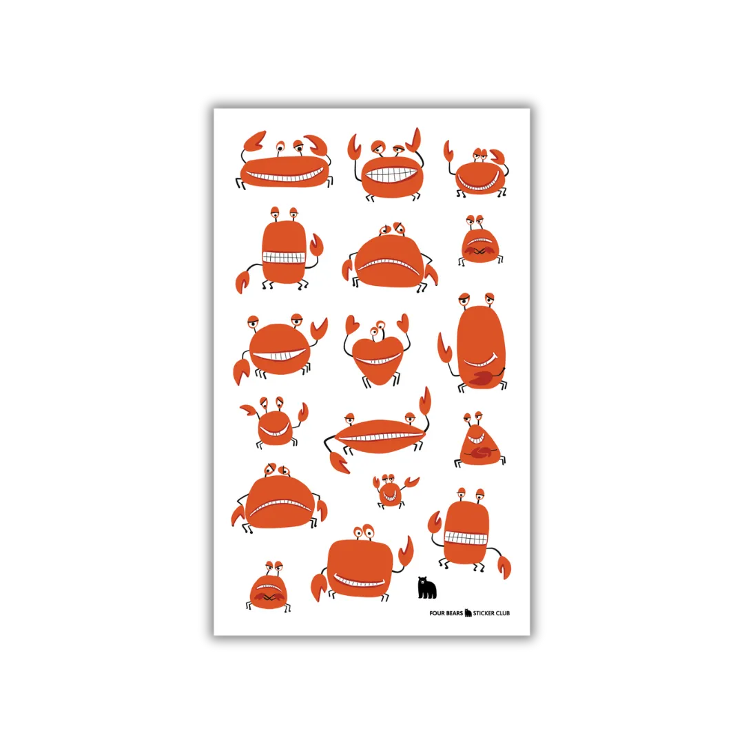 Keep Calm and Crabby On - Four Bears Sticker Club