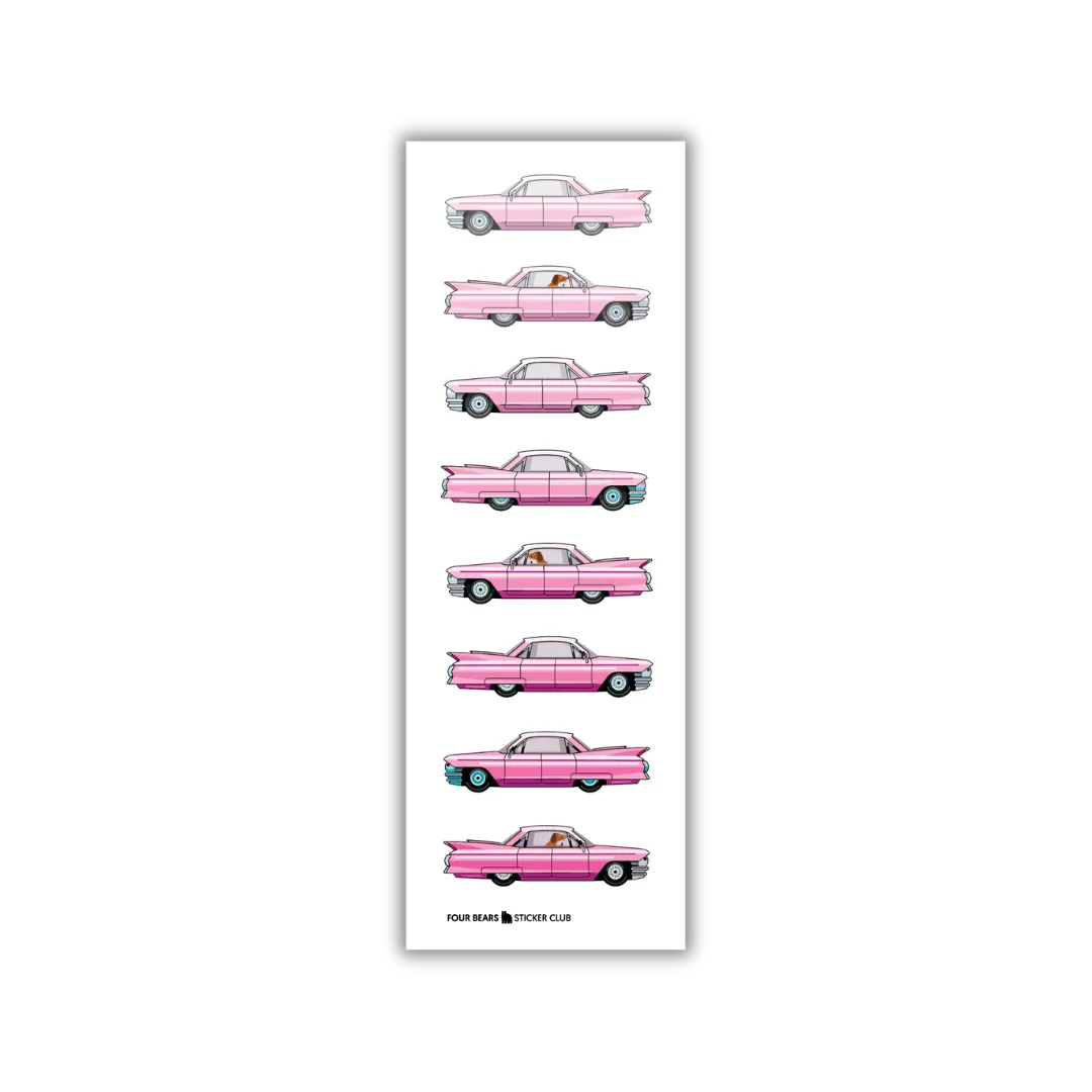 Pink Cadillacs - Four Bears Sticker Club