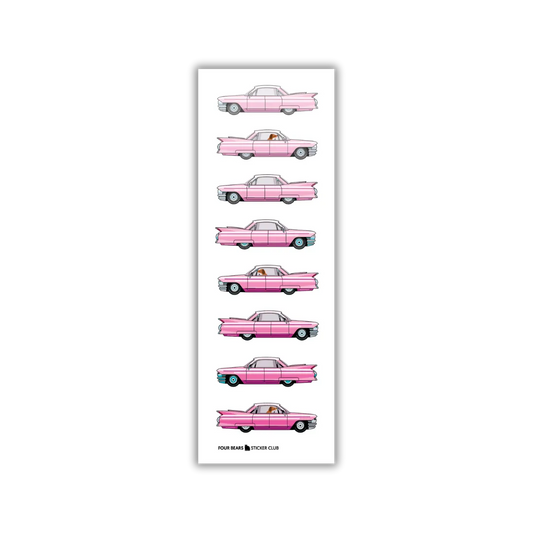 Pink Cadillacs - Four Bears Sticker Club