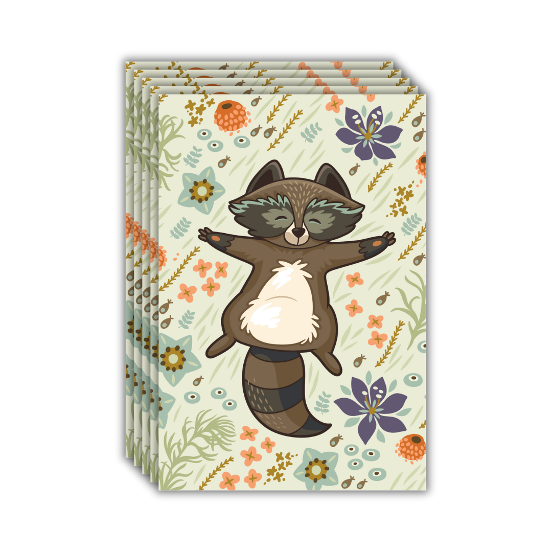 Romping Raccoon Postcards