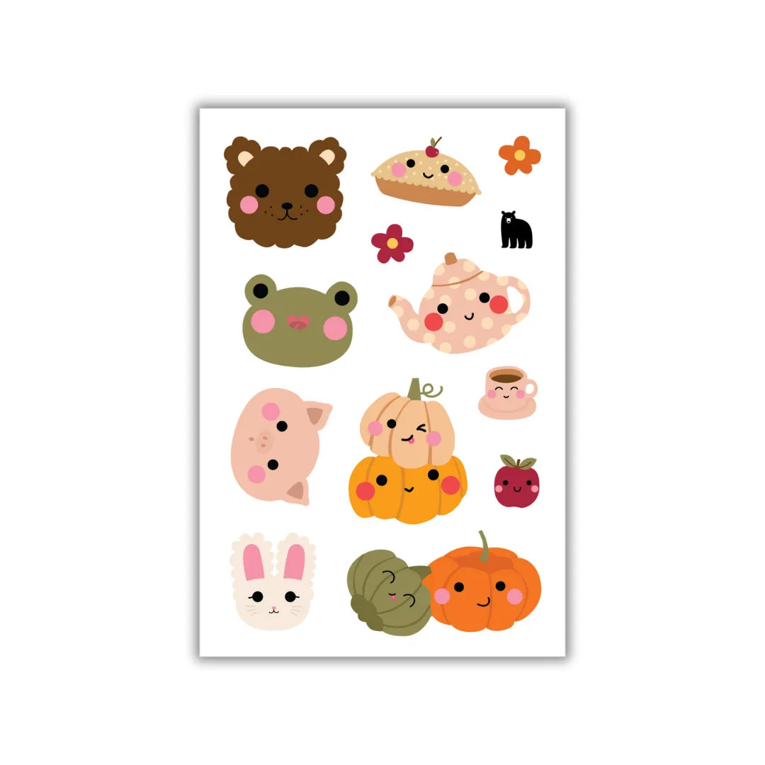 Autumn Cuties - Four Bears Sticker Club