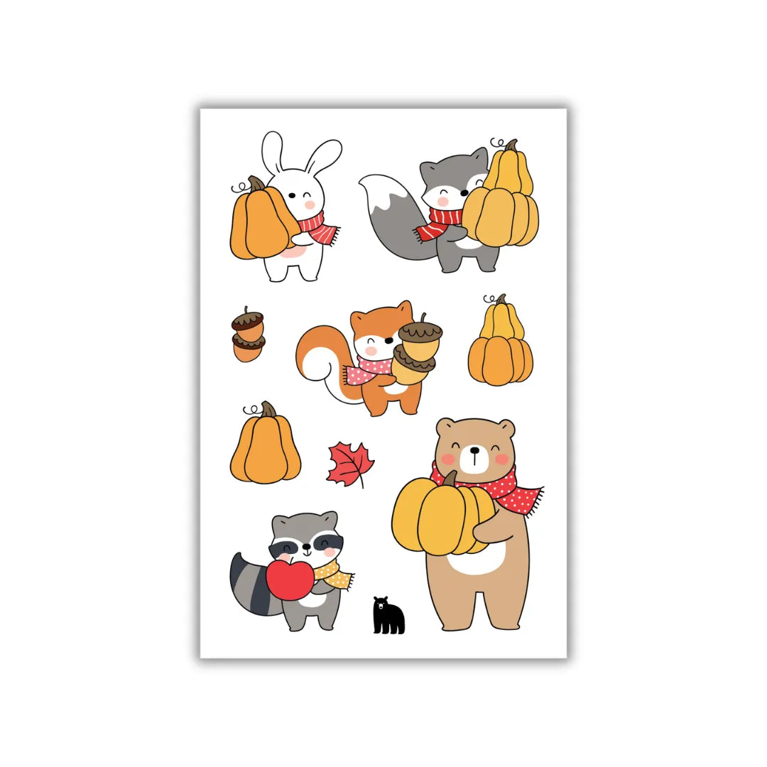 Country Pumpkins - Four Bears Sticker Club