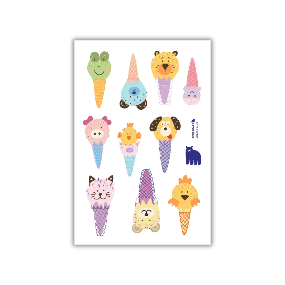 Sweet Treat Critters - Four Bears Sticker Club