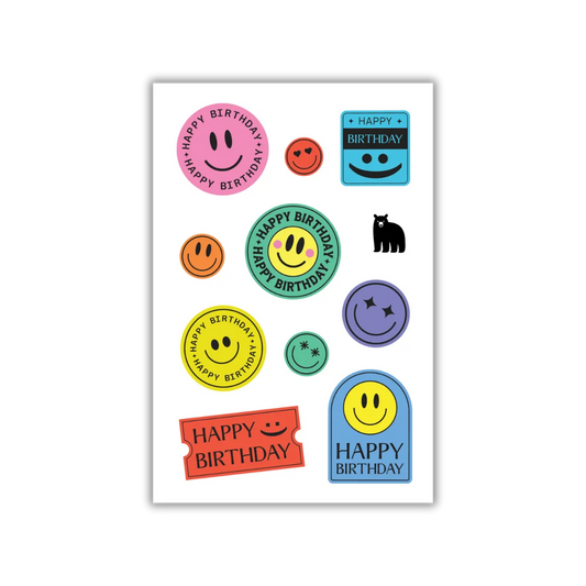 Birthday Buttons - Four Bears Sticker Club