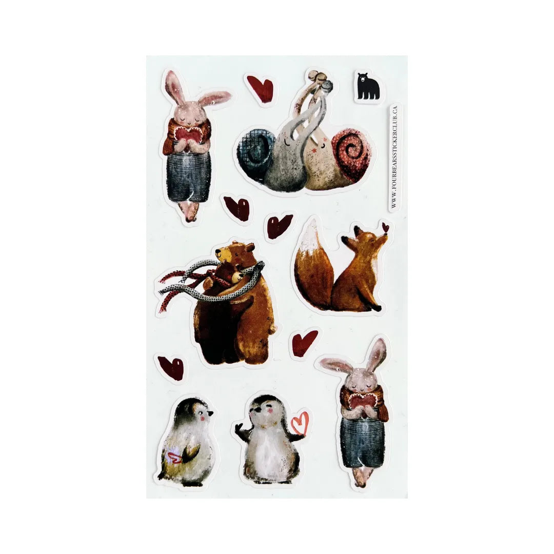 Affectionate Animals - Four Bears Sticker Club