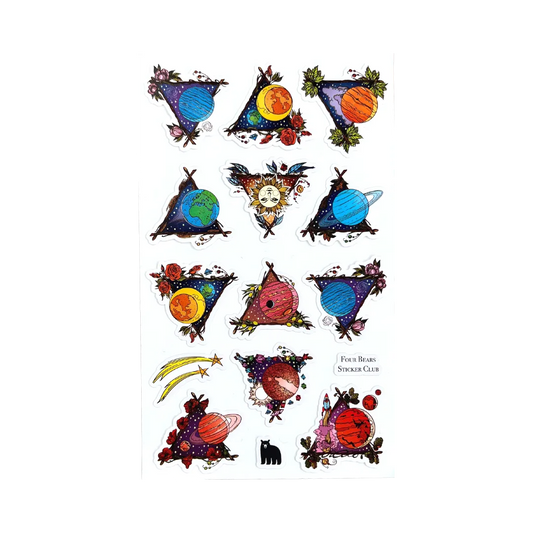 Planetary Triangles - Four Bears Sticker Club