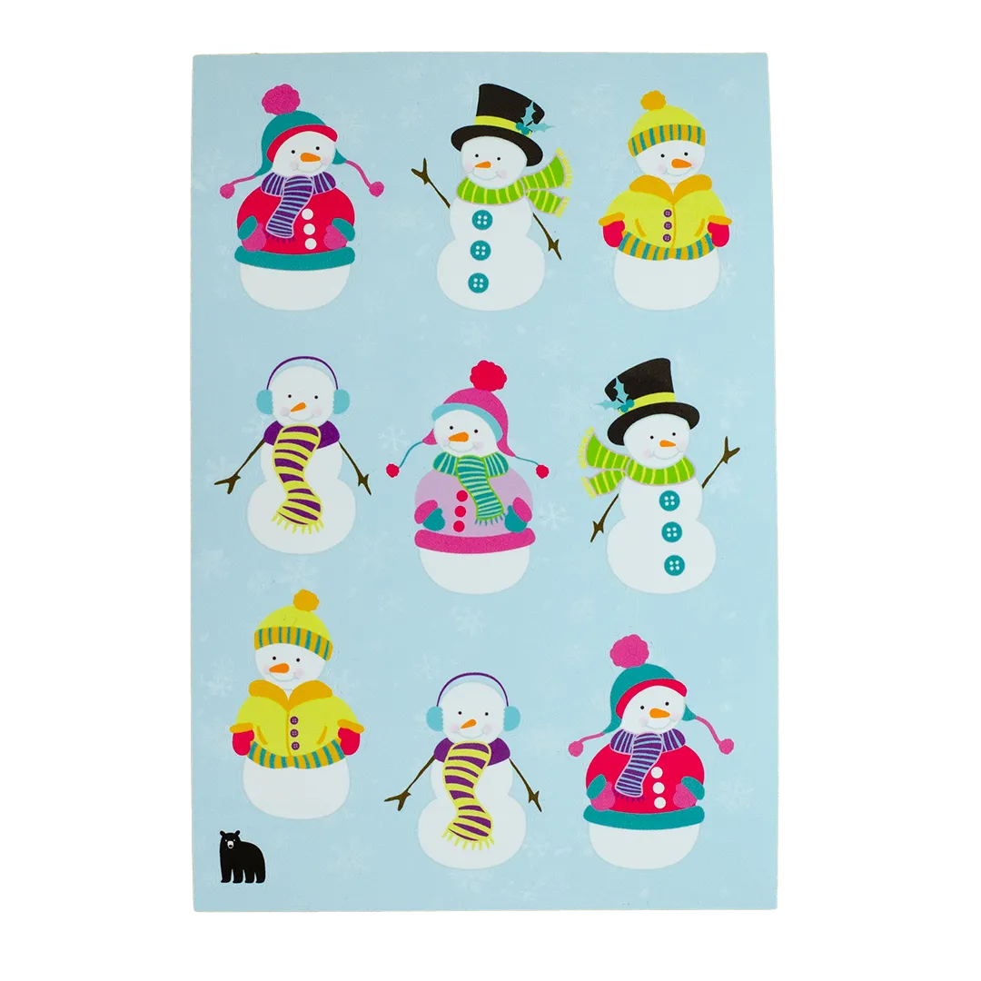 Happy Snowman - Four Bears Sticker Club