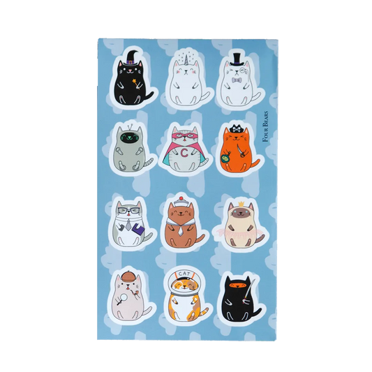 Dressed Up Cats - Four Bears Sticker Club