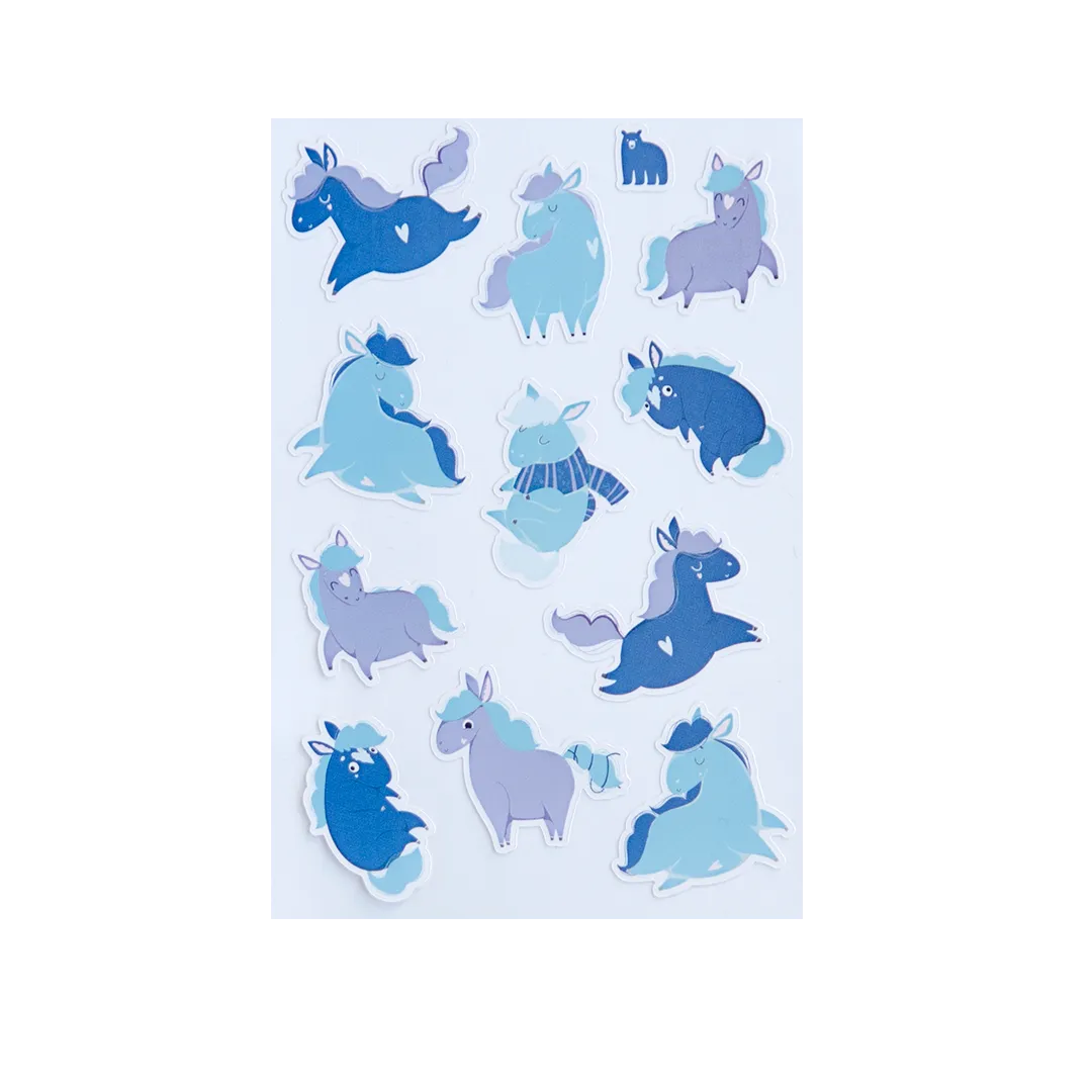 Feeling Blue Fillies - Four Bears Sticker Club